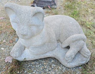 Vintage Cement Garden Cat