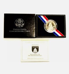 Pair Of 1989 Proclaiming The Triumph Of Democracy Half Dollar Proof  Coins With COA'S Lot J