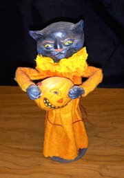 Vintage Bethany Lowe Cat In Costume Halloween Decoration By Rucus Studio