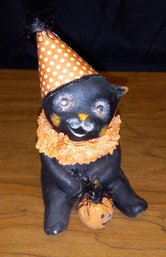 Vintage Bethany Lowe Cat With Pumpkin  Halloween Decoration By Michelle Allen