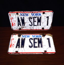 Matching Set Of New York Vanity Plates