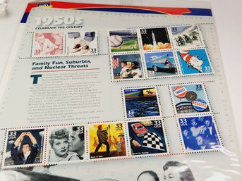 1950s  Commemorative U S  Stamp Sheet Sealed (celebrate The Century) Set 6 Of 10