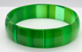 Beautiful Vintage Green Bangle Bracelet