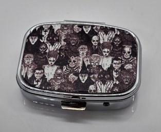 Horror Movie Villains Mirrored Compact Pill Box