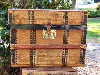 Vintage Wooden Box With Lock