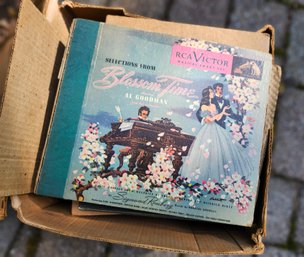 Box Of Vintage Records Including Victor