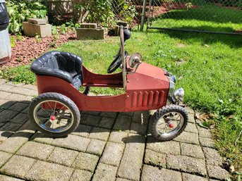 Adorable Red Child Toddler's Vintage Car Pedal Car