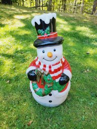 Holiday Time 32'h Snowman Lighted Christmas Holiday Decorative Blowmold