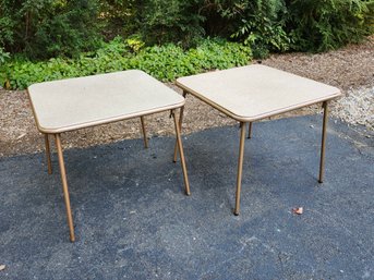 Two Vintage Folding Card Tables