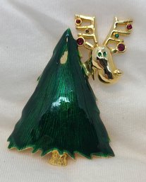 Vintage 'LIA' Christmas Tree Pin / Brooch