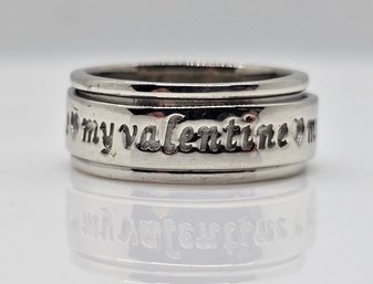 Size 5 Valentine Spinner Ring In Sterling