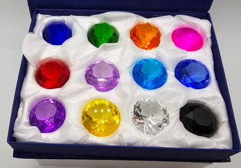 12 Piece Multicolor Decorative Crystals