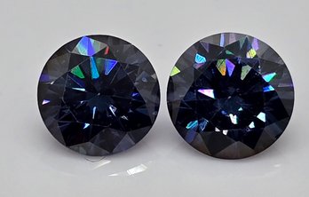 2 Blue Moissanite