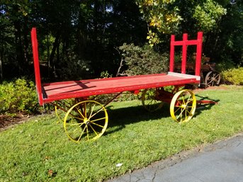 Antique Railroad Depot Baggage Cart Restored