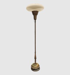 Vintage Tall Torchiere Floor Lamp Onyx Base