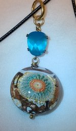 Beautiful Vintage Extraordinary Hand Blown Italian Glass Pendant