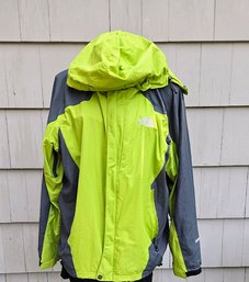 Mens North Face Nylon Shell Jacket In Lime Green/grey - Size XL