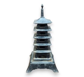 Vintage Cast Iron Pagoda Incense Burner