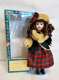 Vintage 1996 Holiday Edition Eliza Rose Porcelain Doll With Stand & COA  By Victoria Rose Collection