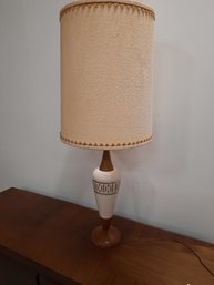 Groovy Vintage1960s Mid Century Modern Table Lamp With Walnut Trim- NO SHIPPING