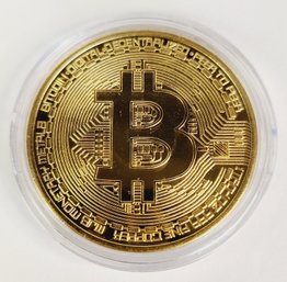 *Physical Bitcoin Gold Plated BTC  Miner Cryptocurrency Commemorative Token