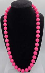 Vintage Pink Beaded Necklace