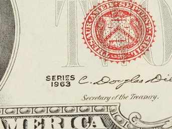 1963 $2 Red Seal Certificate  Bill / Note