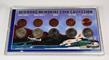 Veterans Memorial Coin Collection In Case 10 Coins Cents And Nickels