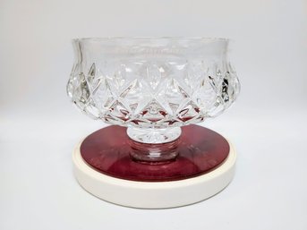 Waterford Crystal Lismore Footed Bowl With Etched Quote