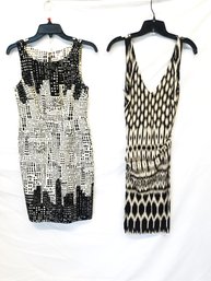 Women's Sleeveless Cityscape We Love Vera & Sleeveless V-neck Nicole Miller Dresses Sizes 2-4