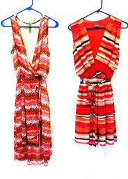 Bold & Colorful Summer V-neck Dresses By Lofiel And Muse:  Size Small