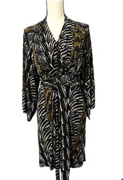 NEW Banana Republic Issa London 3/4 Sleeve Zebra Print Dress Size 4