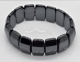 Black Hematite Beaded Stretch Bracelet