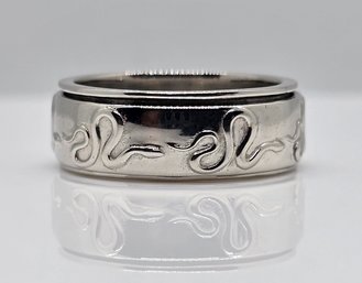 Size 7 Snake Spinner Ring In Sterling