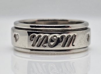 Size 7 Sterling Silver Mom Spinner Ring