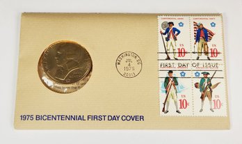 1975 American Revolution Bicentennial Bronze Commemorative Medal  First Day Cover  -Paul Revere