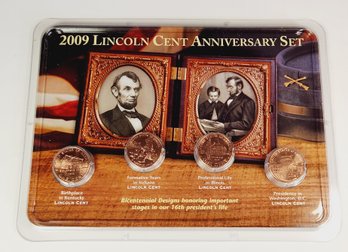 2009 4-pc The Lincoln Cent Anniversary Set By Littleton - History And Info