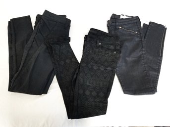 3 Pairs Of Women's Skinny Jeans By: Rag & Bone And Genetic  Size 26  (lot A)