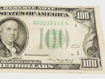 Wow.......1934 $100 Dollar Bill/ Note ( 90 Years Old)