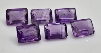 6 Emerald Cut Amethyst