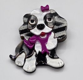 Cute Acrylic Dog Brooch