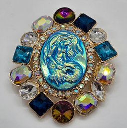 Stunning Multi-color Mermaid Brooch