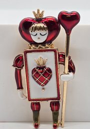 Alice In Wonderland Card Soldier Brooch