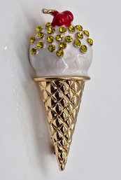 Adorable Ice Cream Cone Brooch