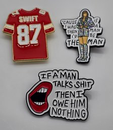 Brand New Taylor Swift & Travis Kelce Pin Set