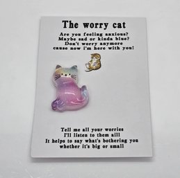 The Worry Cat Miniature Cat Figure