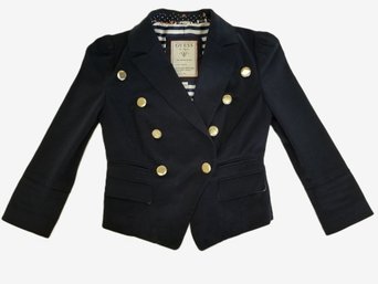 Guess Navy Blue Sailor-style Blazer Jacket - Size Small