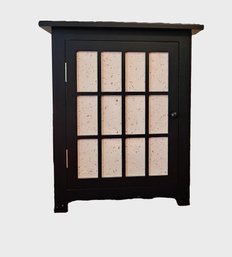 Rice Paper And Wooden Square Cabinet