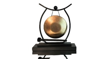 Chinese Style Brass Suspended Gong With Mallet