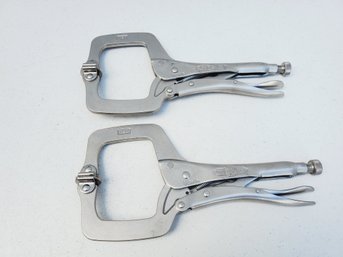 Two Irwin Vise Grip 11SP Locking C Clamps